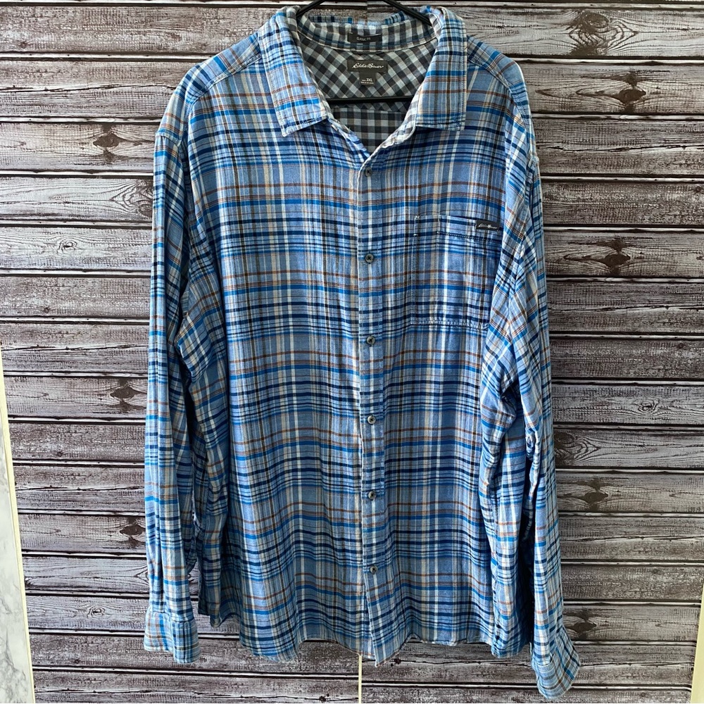 Eddie Bauer Men's Classic Fit Long-Sleeved Button-Down Shirt Size 3XL